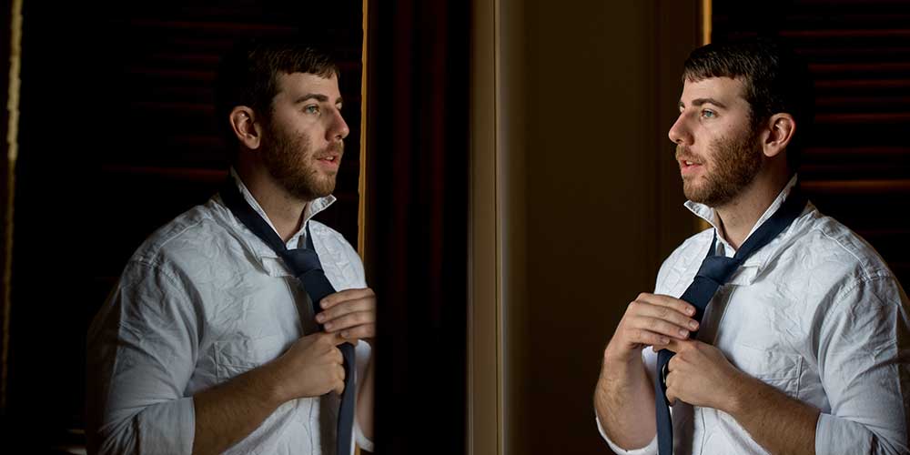 Lancaster-Rustic Wedding groom prepares