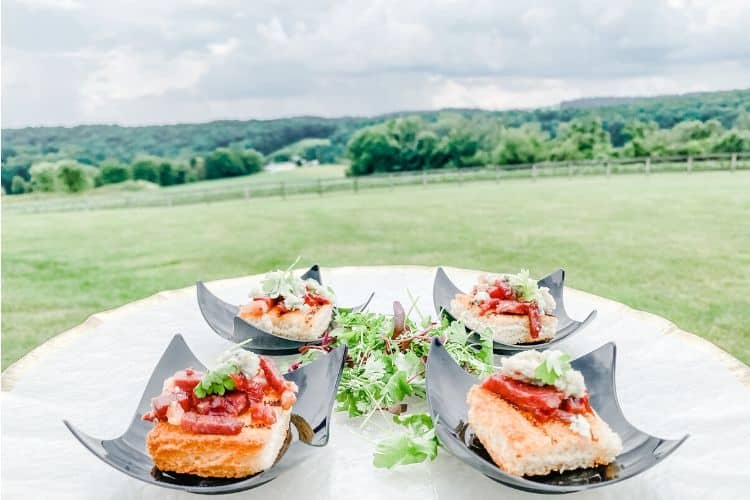 Why Microweddings in Central PA are Trending. Small food dish with artistic, fancy detail