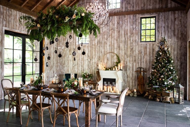 holiday decor and event space